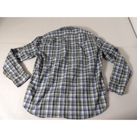 J Crew Mercantile Flex Shirt Mens XL Check Plaid Blue Long Sleeve Button Up - Picture 9 of 10